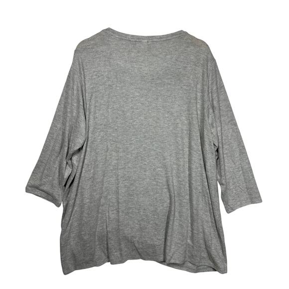 Cato Lightweight Sweater Top Bible Phrase Graphic Print Crochet Flower Sz 18/20W - Picture 7 of 9